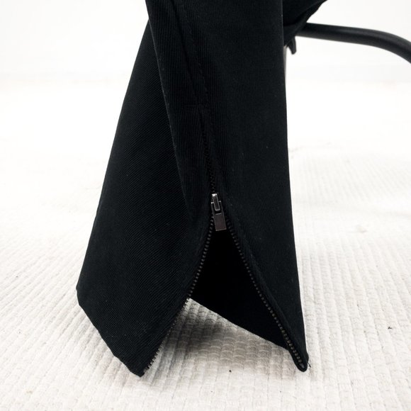 Theory Corduroy Pants 10 Stretch Straight Leg Cords Sexy Moto Black - Picture 2 of 12